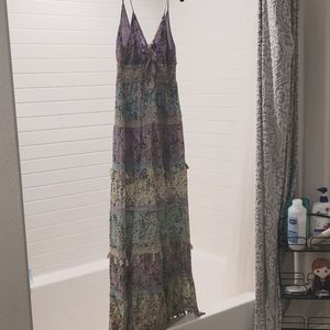 ALICE + OLIVIA Karolina Tie-Front Floral Cotton Maxi Dress